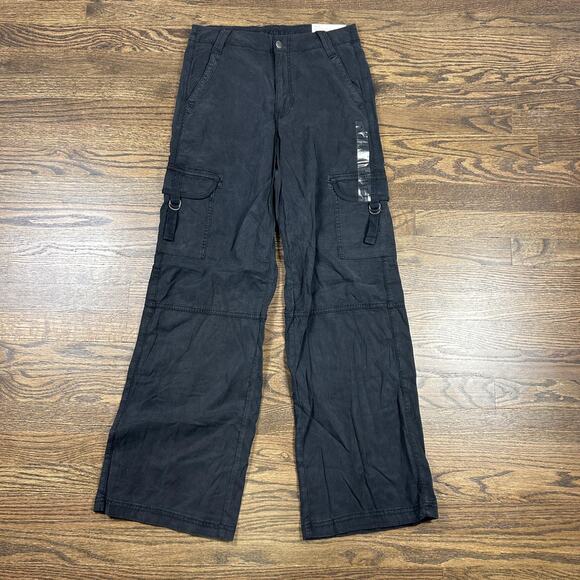 American Eagle Pants - American Eagle Pants Womens 4 27W Black Dreamy Drape High Rise Wide Leg Cargo